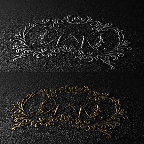 Wedding monogram logo for neel & nidhi's wedding