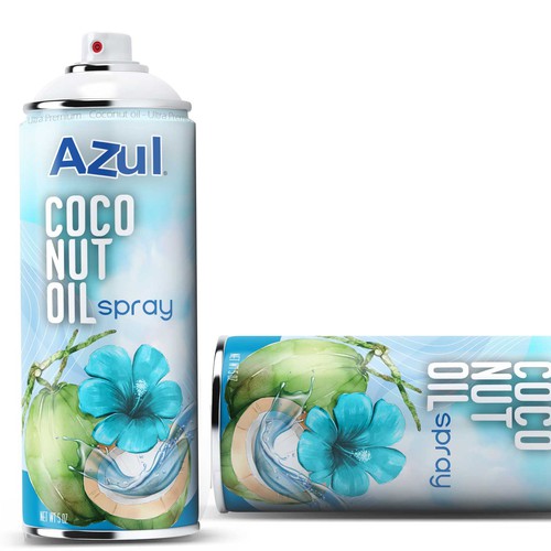 Create Product Extension for Azul Coconut Product - Azul Coconut Oil Spray Design por agooshe