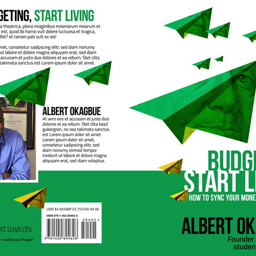 Minimalist book cover design: Stop Budgeting, Start Living  Design by Ed Davad