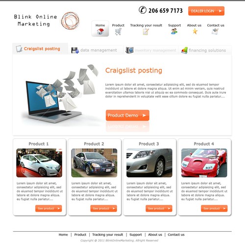 Blink Online Marketing needs a new website design Ontwerp door Vinterface