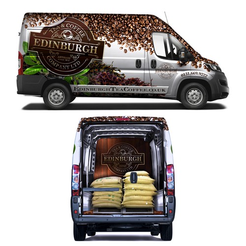 Design a show stopping Van Wrap for Edinburgh Tea and Coffee Co. Design by Konstantin Graphics