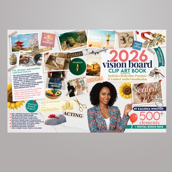 Design by shanngeozelle titled "vision board cover design"