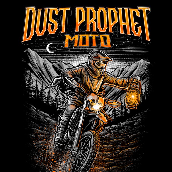 Dust Prophet Moto Dirtbike T-shirt design