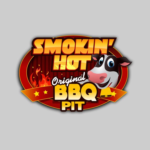 Illustrated Logo for Smokin' Hot Original BBQ Pit | Illustration or ...