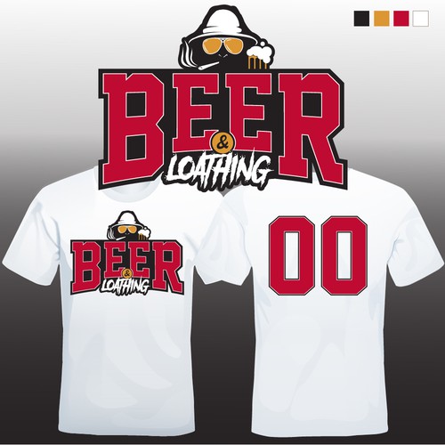 Design by MarkyWhiskeyhands titled "Softball team "Beer & Loathing" needs creative Jersey design"