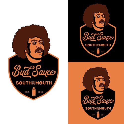 Powerful and eye catching BBQ sauce logo Design by Sawce Design Co.