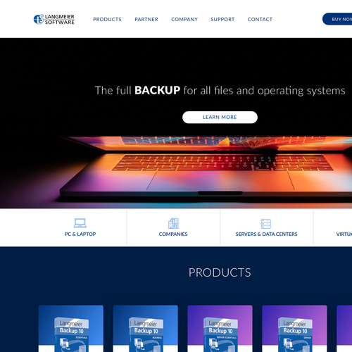 Redesign a Site for a Backup Software Design by C&Design