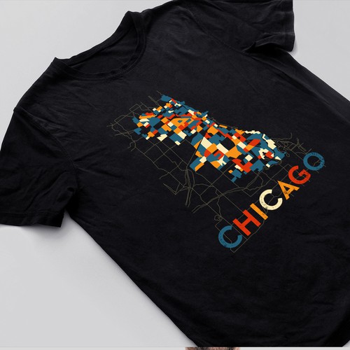 One of a Kind Chicago Themed T-Shirt Design by Giriism