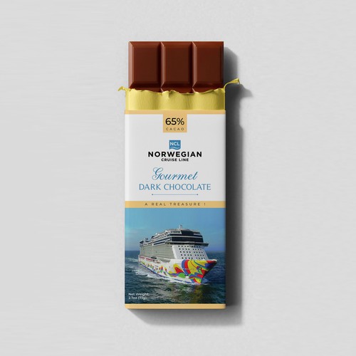 Chocolate Bar Wrapper for Cruiseline Design by Lunita Tjandra