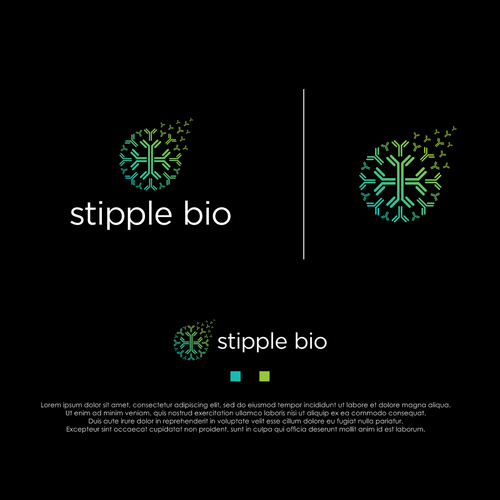 Design a logo for a biotech that uses "molecular stippling" to map out cancer's vulnerabilities Design by Nurseart13