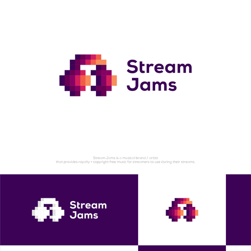 Minimalistic logo for Twitch / Livestreamer music brand Design by KUBO™