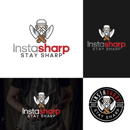 Design a hipstor logo for a knife sharpening rental company Design by hawin_11