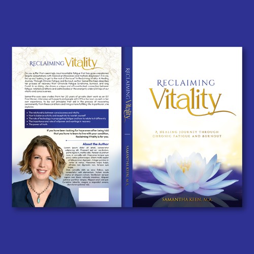 Cover for a spiritual healing book that helps combat fatigue and burnout Design by Creative_Crafter