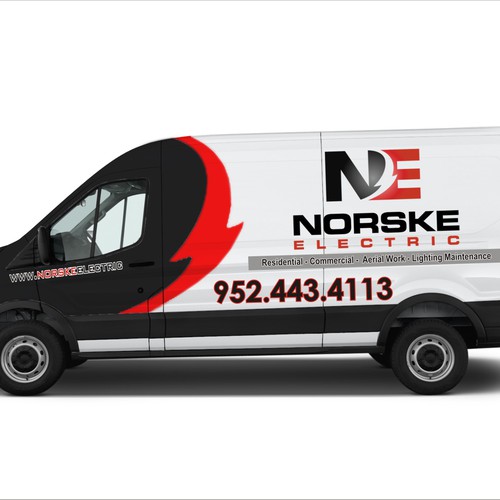 Van Wrap for Electrical Company - Logos and Specs attached! Design by T i f a n y' s