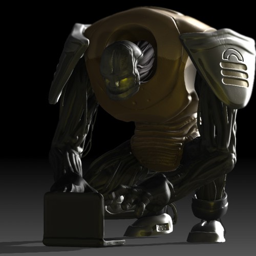 Computer modeled (CG) evil robot illustration Design von Gallardoblend