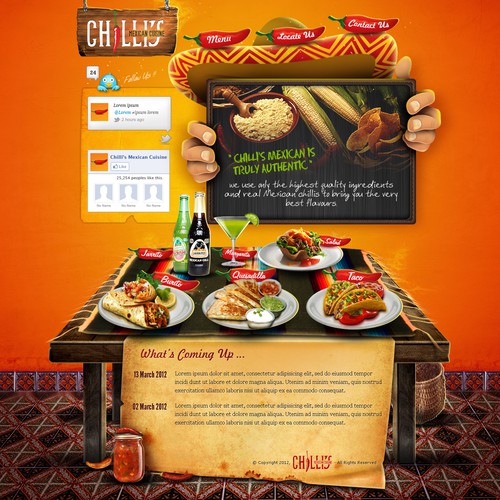 1 page design for this popular Mexican food business! Diseño de freaky