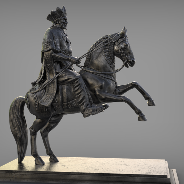 Design by Bluepix 3D titled "Menelik II EMPEROR OF ETHIYOPIA 3d printable"