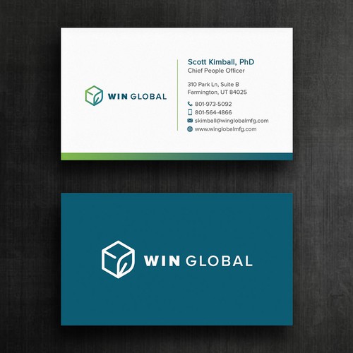 WIN Global Business Card Design Design réalisé par Felix SH