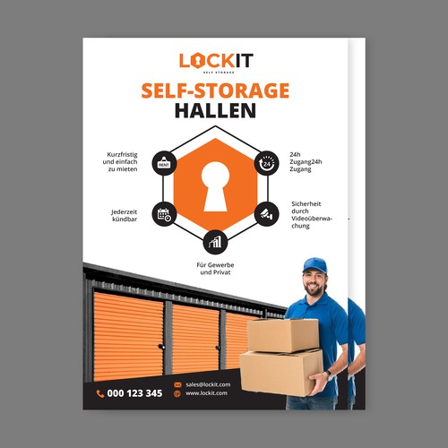 Gestalte ein Flyer Design für Selfstorage Hallen Design by Monki D Loy