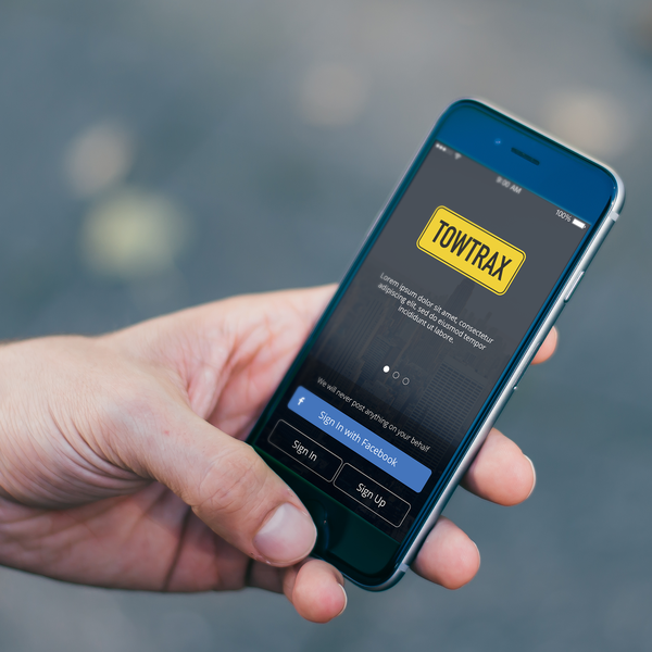 Design von Design Qube mit dem Titel „TowTrax Mobile App Design“