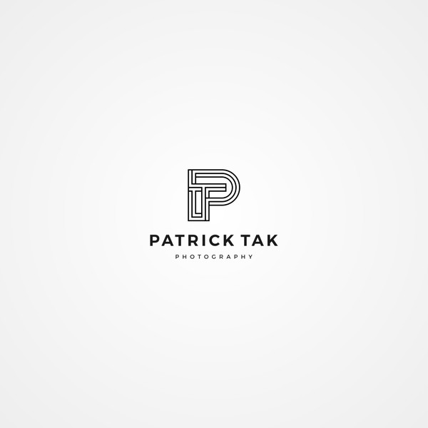 Line art monogram for Patrick Tak.