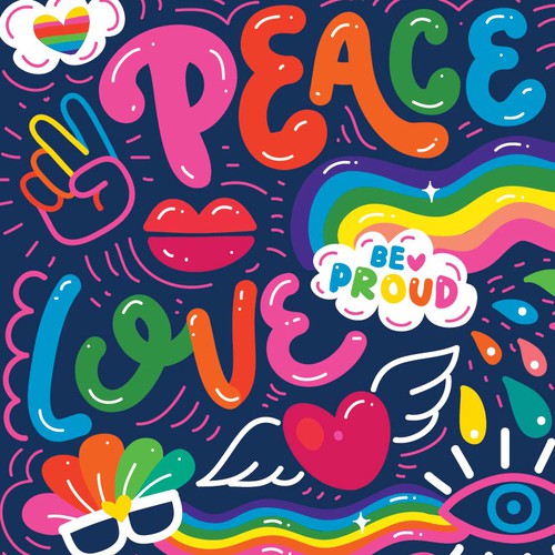 Virtual backgrounds for PRIDE month (multiple winners) Diseño de ALINAsINK