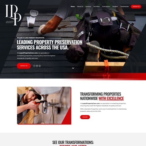 Design a Modern Property Preservation Website Company Design by keilaMaria
