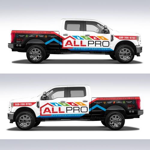 Design New vehicle Wrap for a Restoration truck di Duha™