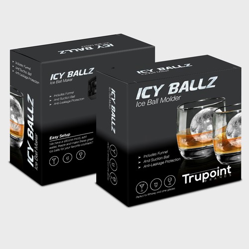 Ice ball mold for whiskey and other cocktail glass, Product packaging  contest