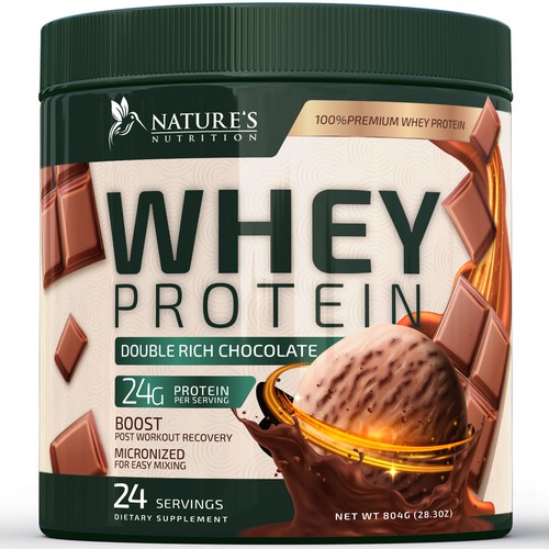 R O S H I NさんのTasty Whey Protein Chocolate Design Needed for Nature's Nutritionデザイン