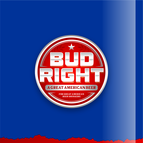 Bud Right.  The great new American Beer for good ol' fashioned American beer drinkers. Design by Voos Studio