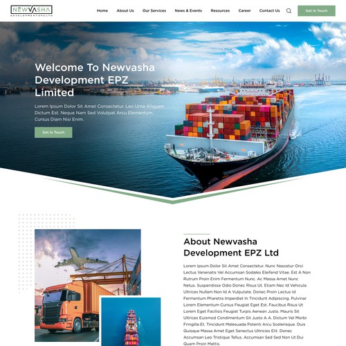We need a web design for an Export Processing Zone in Kenya Design by Irshad 786
