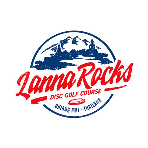 Logo Design for the gorgeous - Lanna Rocks Disc Golf Course - in Chiang Mai Thailand Design by BOLT DESIGN