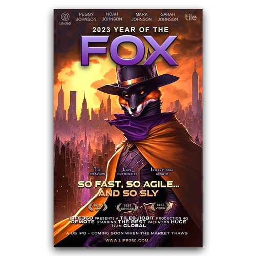 Life360 2023 Year of the Fox Poster Design by GloriaSánchezArtist