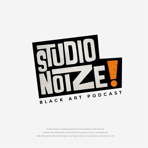 Podcast logo for Black art podcast Design by smitadesign