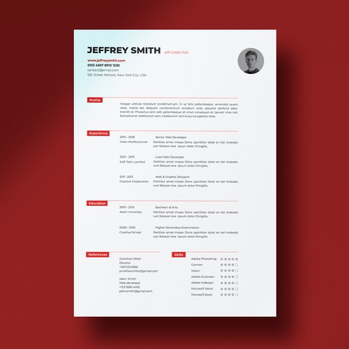 Design an eyecatching resume template Design by AlleriaFwe