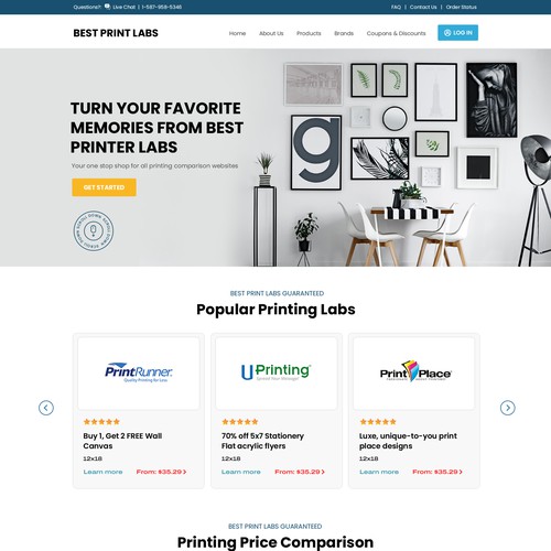 Design Print comparison website Design by OMGuys™