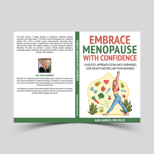 Design a holistic health book cover for midlife women seeking empowerment Design by The Cloud Digital