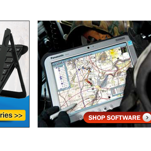 Create eye catching banner ads for the latest rugged tablet pcs! Design by BannerXpert