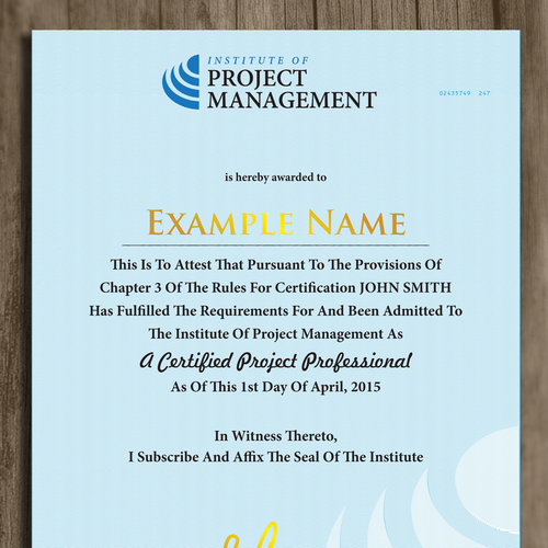 Professional certificate design on pre-formatted background | Postcard ...