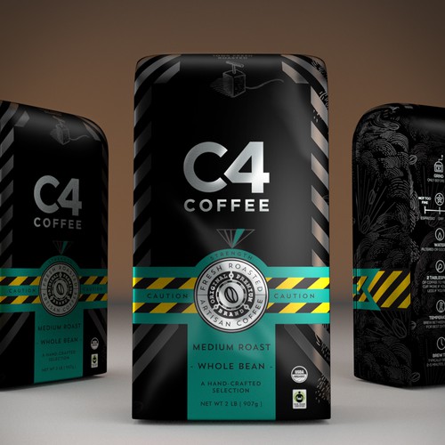Design di Help me create powerful coffee packaging for C4 Coffee. di NewShows