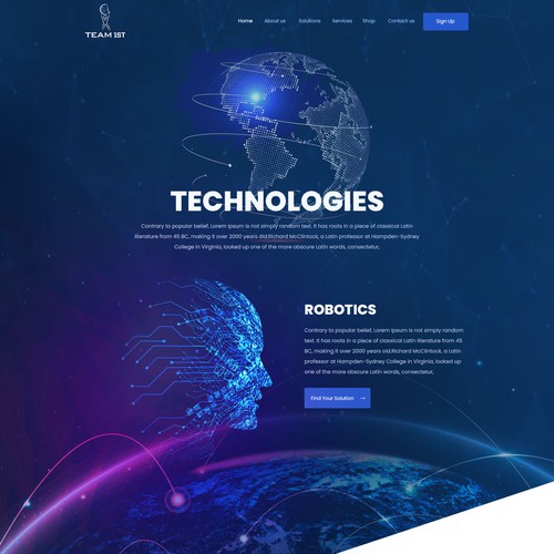 Technology Solutions Provider Website Design Framework Design by AKDCreative