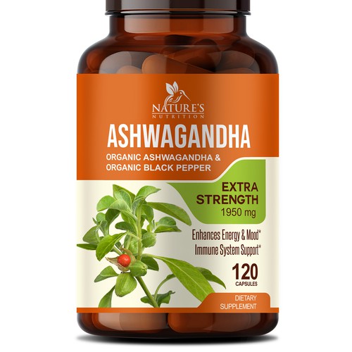 Natural Ashwagandha Capsules Design Needed for Nature's Nutrition Design by sapienpack