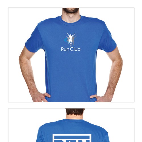 t-shirt design for Run Club London Design by Adam Townend