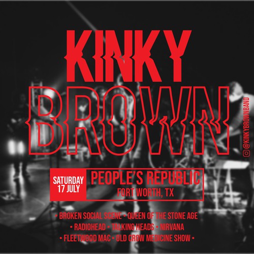 Flyer for cover band gig Design by El Vikingo Digital