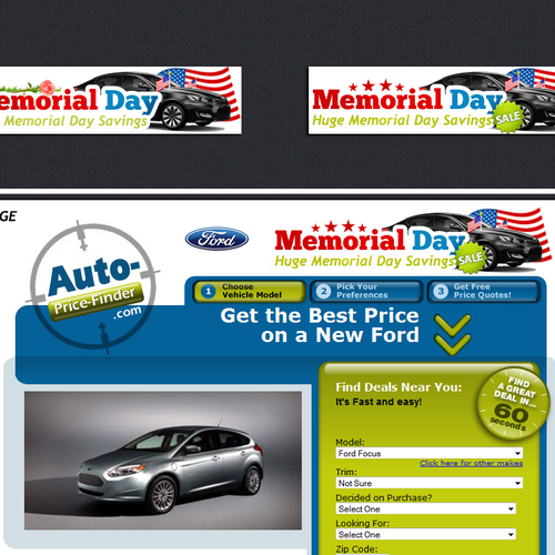 Help an Automotive Website with a new landing page ad Diseño de Amar Abaz