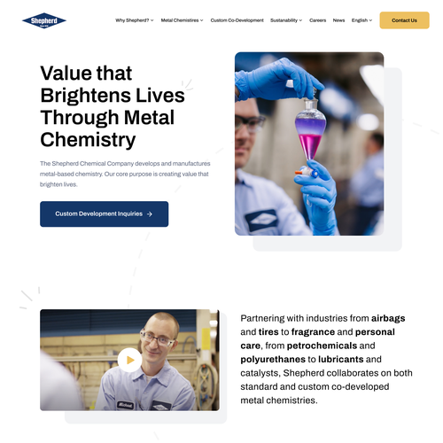 Chemical Company looking for Homepage Facelift Design by Isaac Sanchez