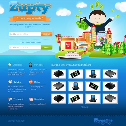 website design for Zupty Design por DandyaCreative