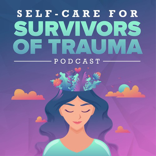 Please help me create a whimsical, calming image to use on my self-care for survivors podcast Diseño de Graphics House