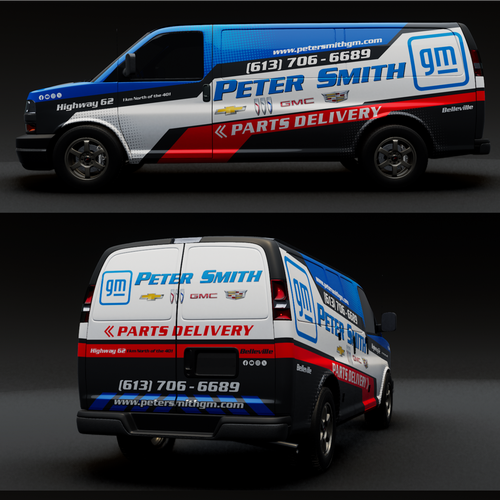 Parts Delivery Van Wrap for a GM Dealership Design by TANSA ART